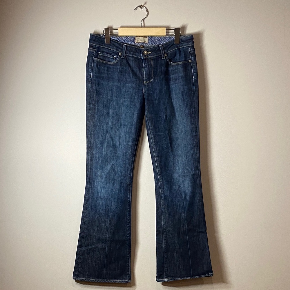 PAIGE Laurel Canyon Dark Wash Flare Jeans – Size 30